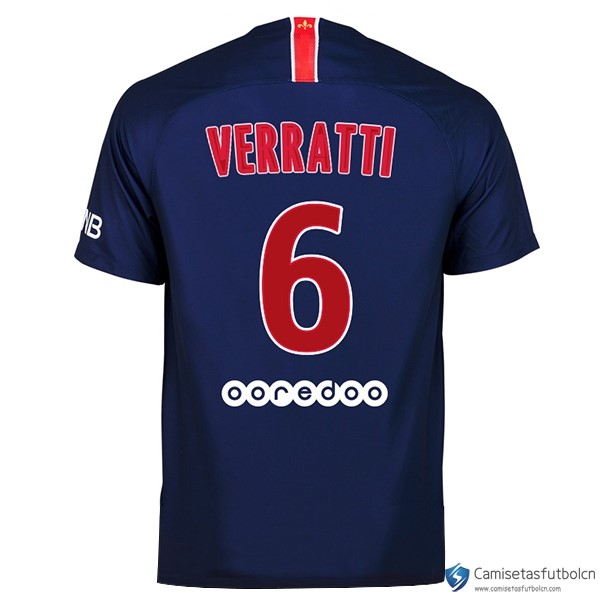 Camiseta Paris Saint Germain Primera equipo Verratti 2018-19 Azul
